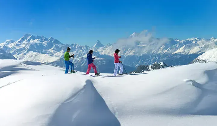 Randonnée en raquettes à Aletsch