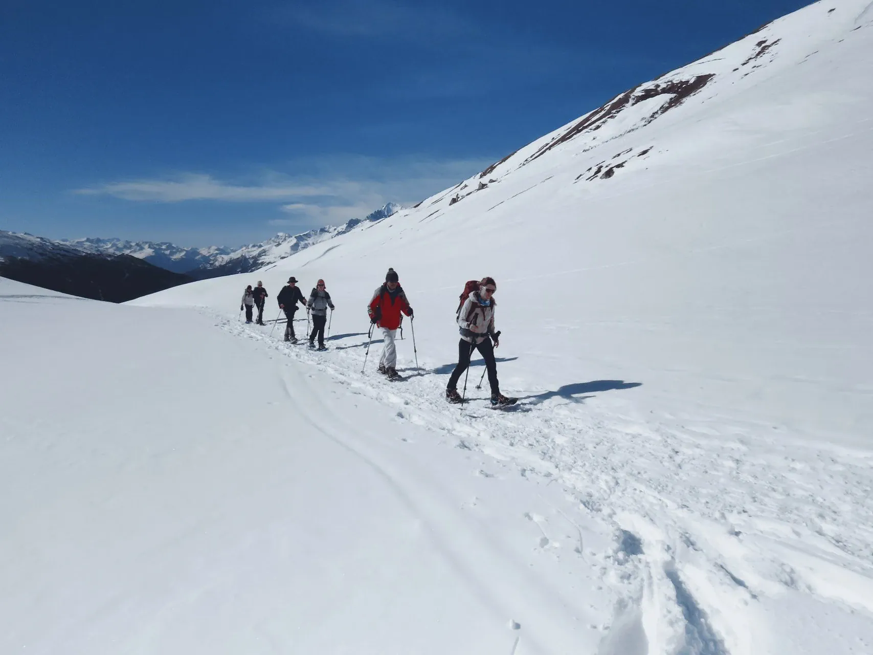 Raquettes a neige a Bessans - Haute-Maurienne - France
