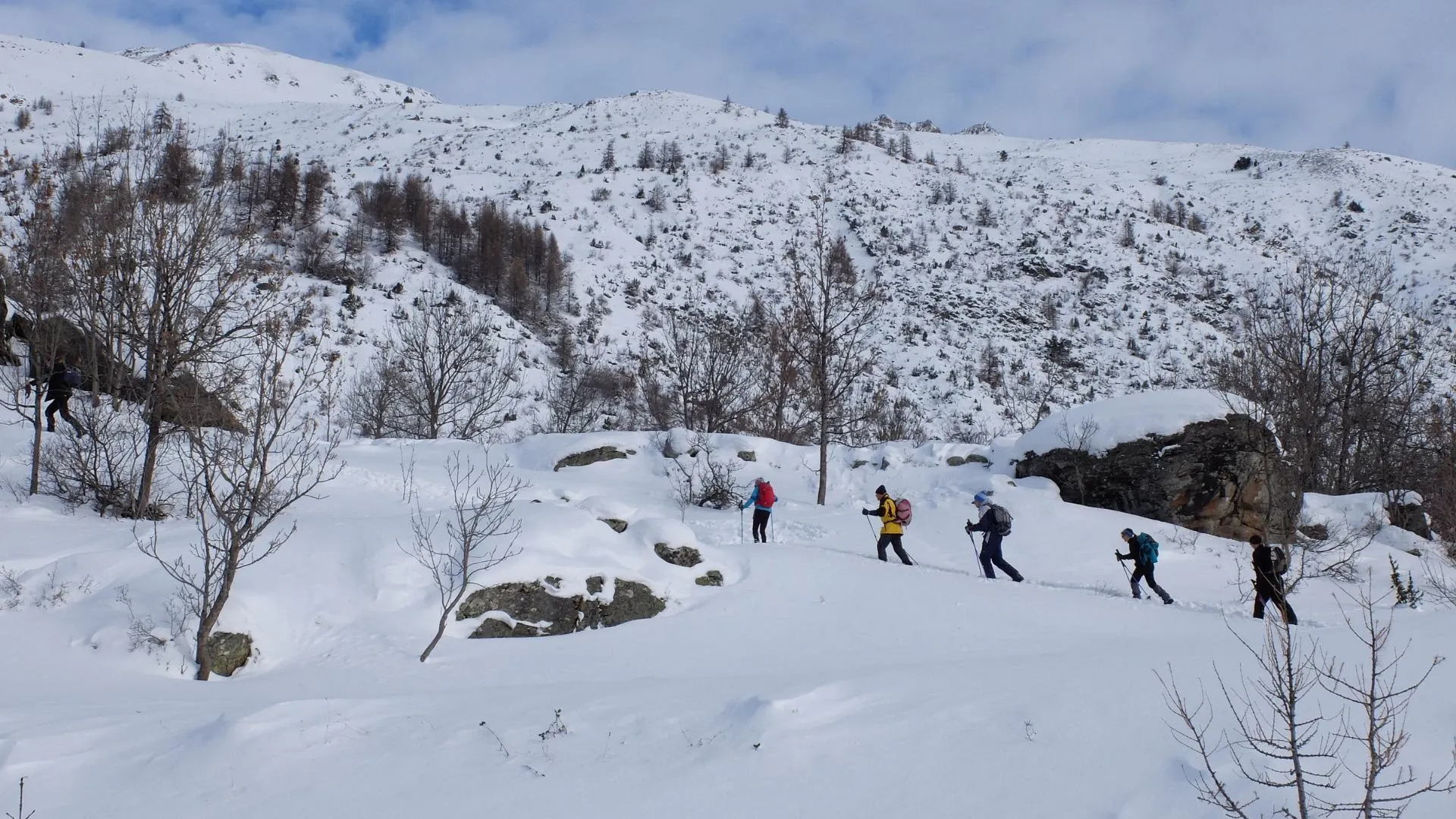 Raquettes en Haute-Clarée - Névache - Alpes - France