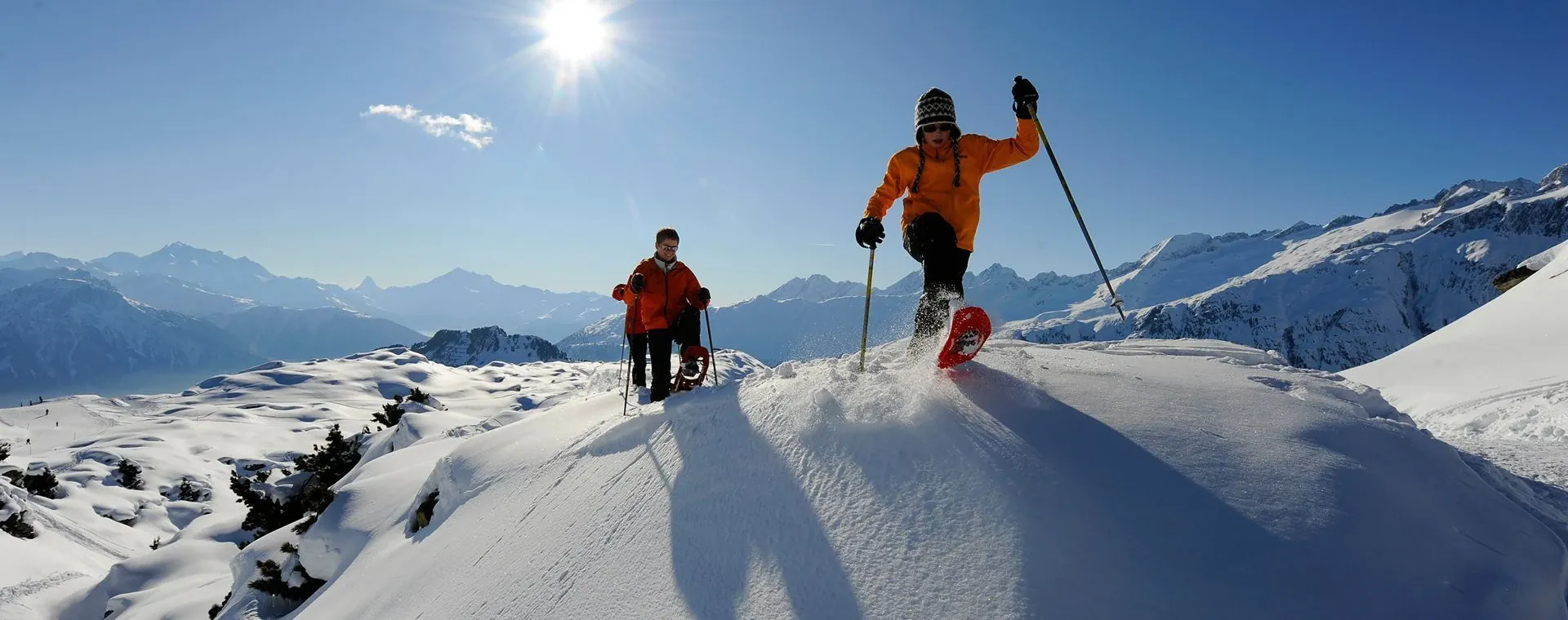 Raquettes près du glacier d'Aletsch - Suisse