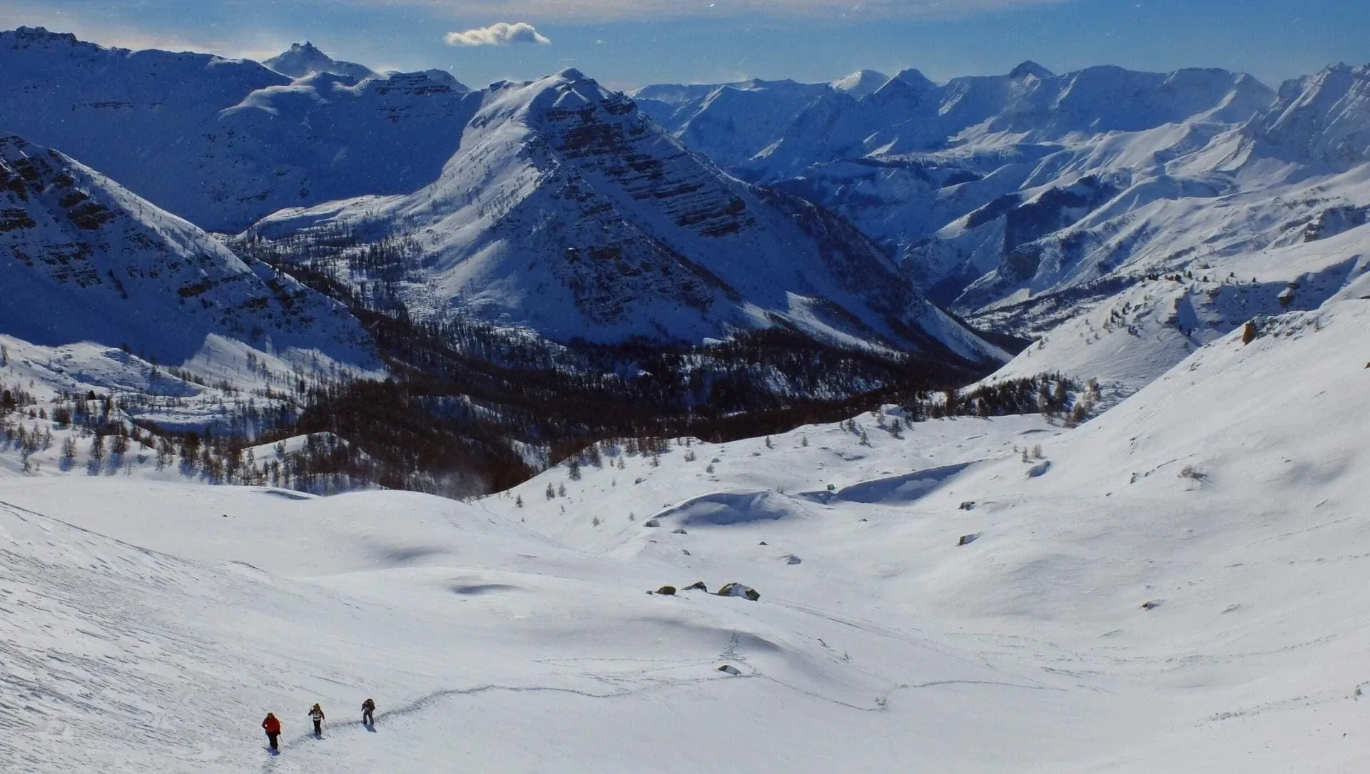 Raquettes - Val Maira - Italie © Alain Leclère - snowshoeing-val-maira-italy_alain-leclere-7