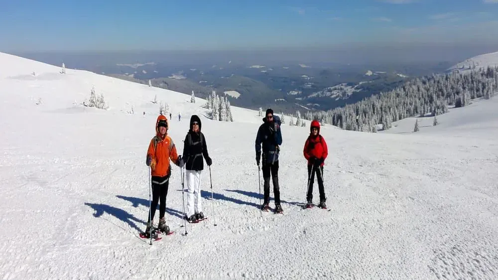 Randonneurs en raquettes au Bregenzerwald - Autriche