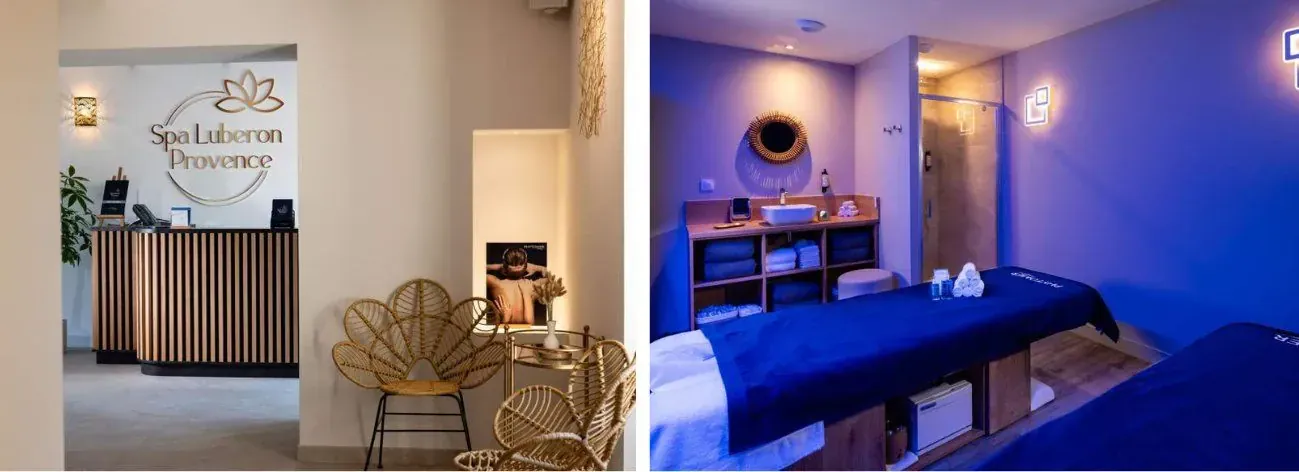 Spa Luberon Provence reception et salle de massage - Luberon France