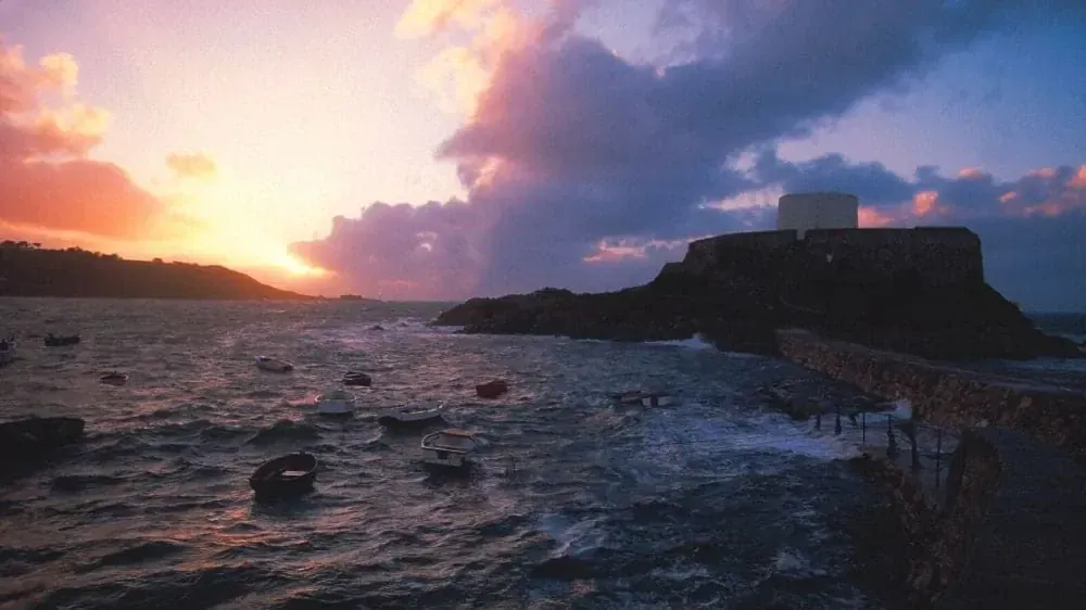 Coucher de soleil sur la mer - Jersey