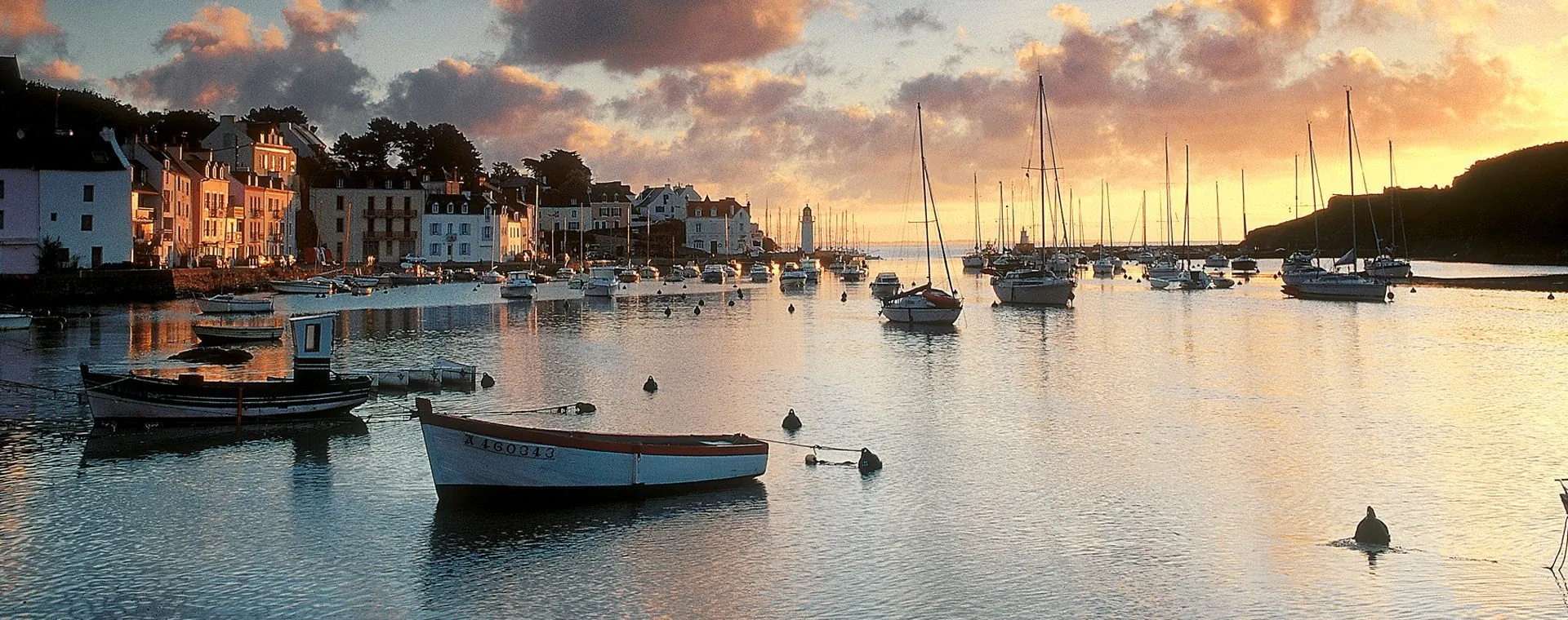 Coucher Soleil Port Sauzon - France