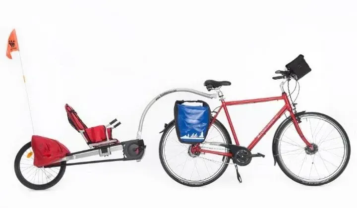 Velo de randonnee avec remorque enfant Weehoo - Equipement velo famille