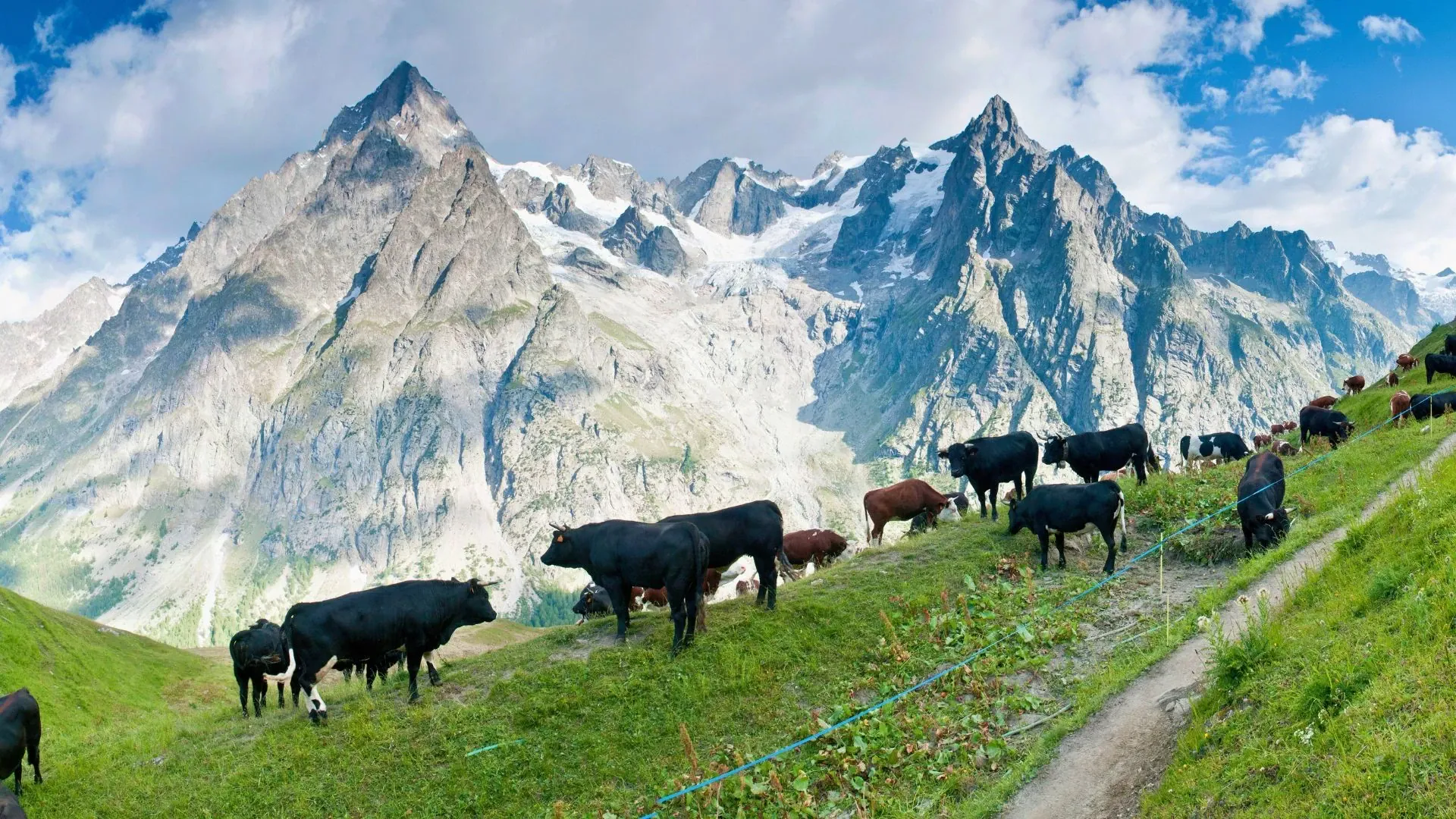 Village de Trient dans les Alpes suisses - Tour du Mont-Blanc