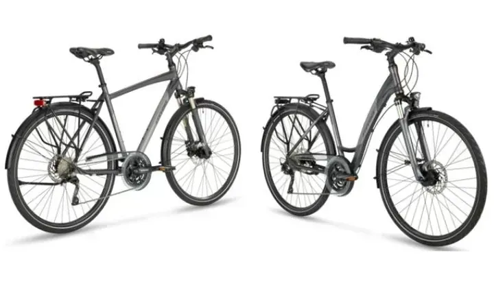 Deux velos de randonnee VTC gris - Sejours a velo - Andalousie Espagne