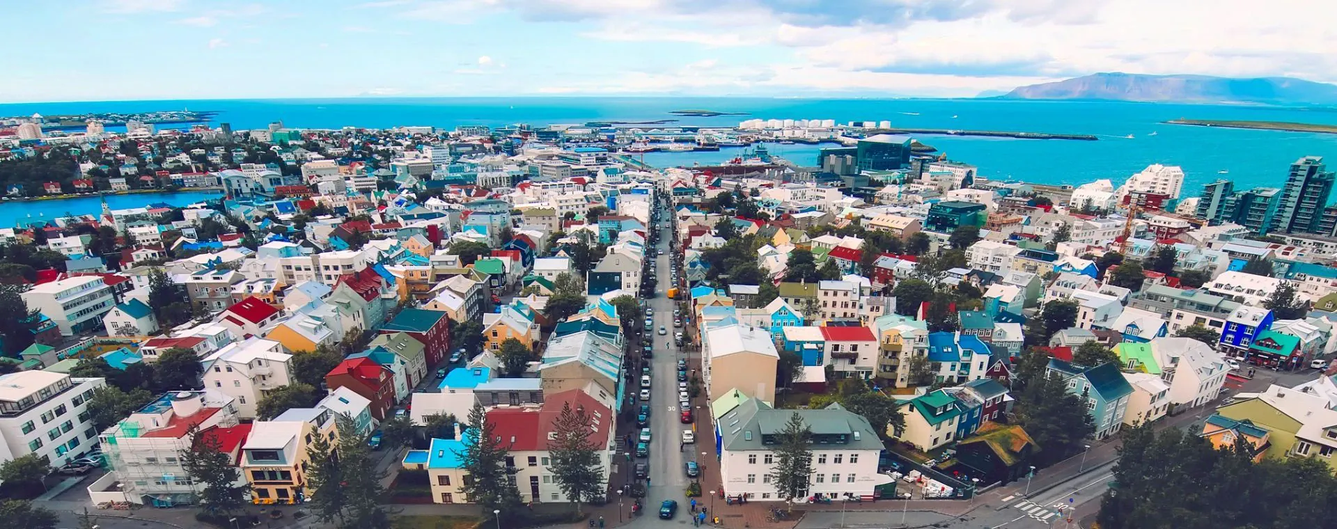 Vue Ville Reykjavik Depuis Hallgrimskirkja - Islande