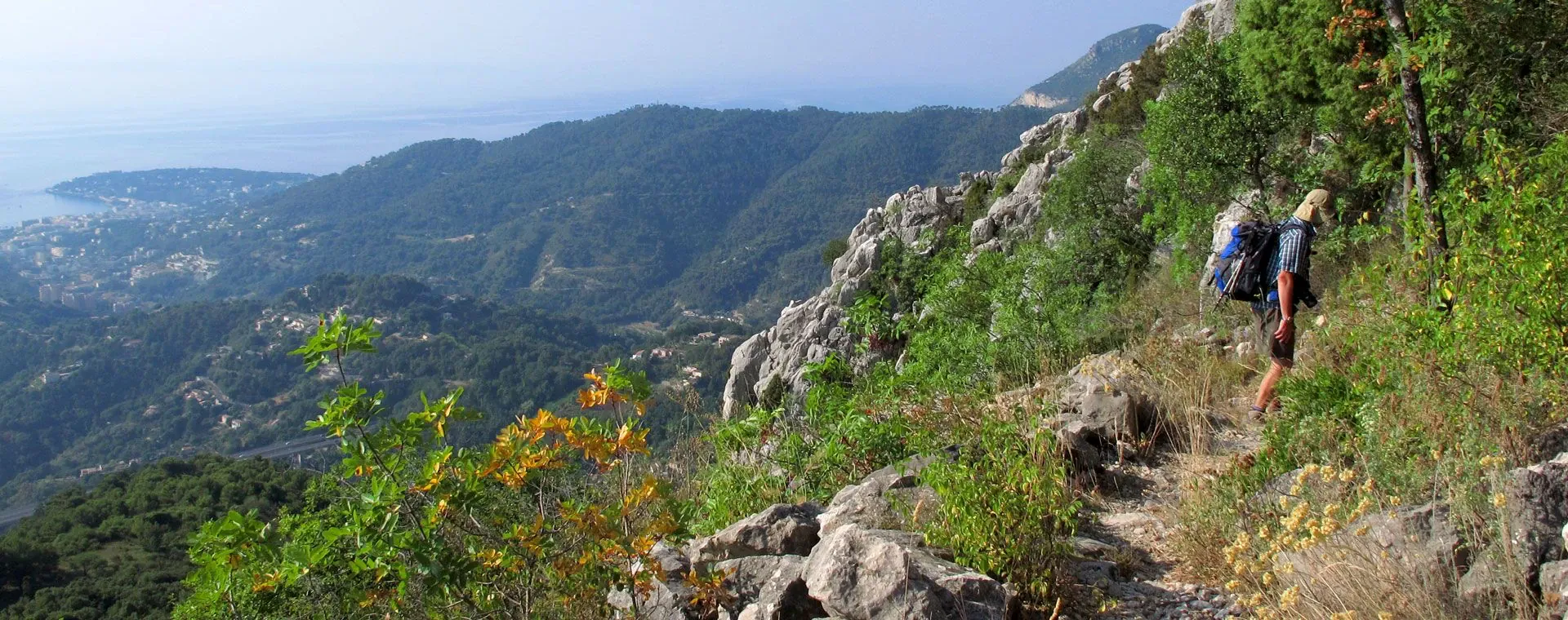 Vue Cote Azur Depuis Sainte Agnes - France