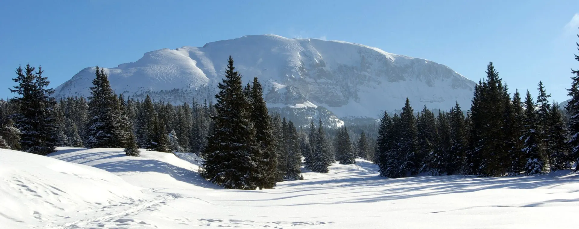 Vue Grand Veymont Hiver - France