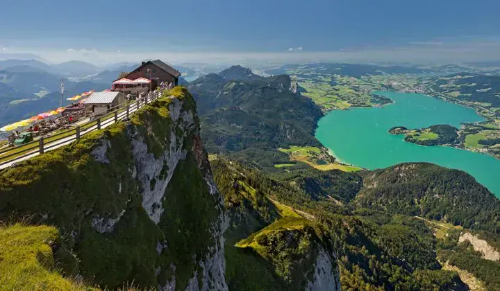 Vue Lac Mondsee Depuis Schafberg Autriche