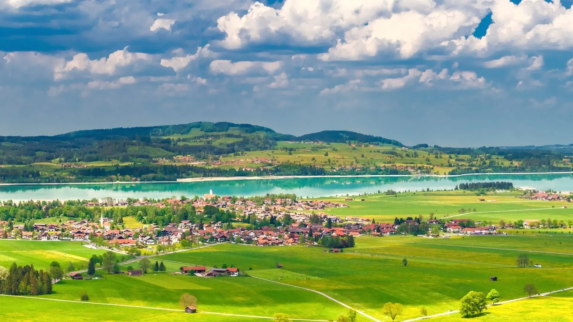 Vue Panoramique Du Village De Schwangau - Allemagne