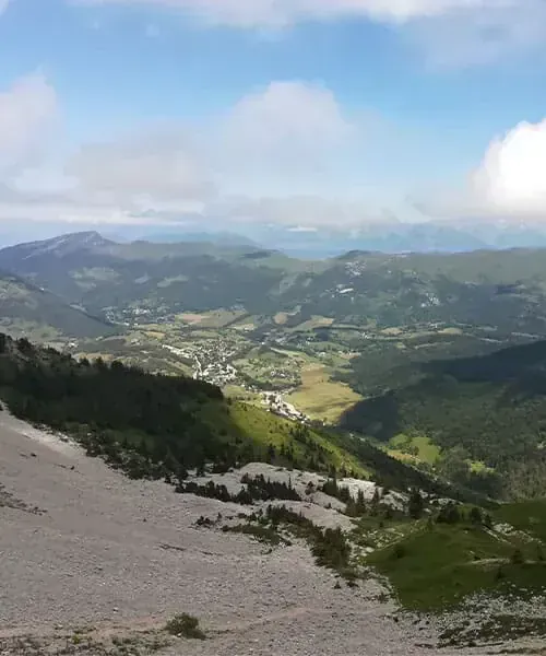 Vue Sur Gresse En Depuis Le Pas De La Ville - Vercors