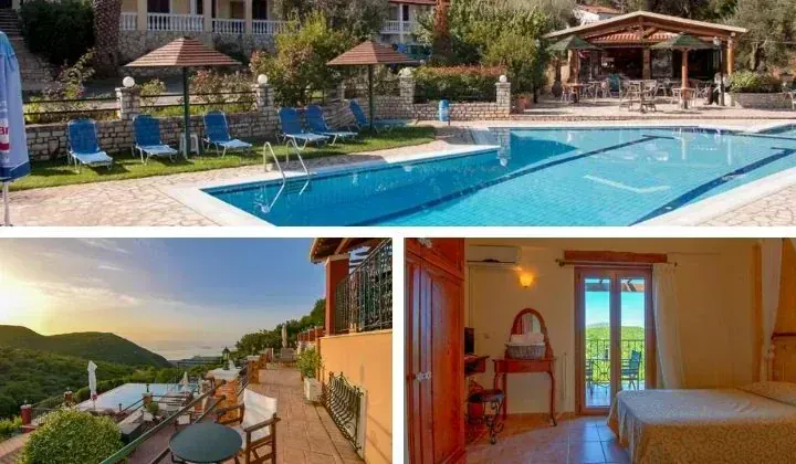 Villa avec piscine et vue sur collines verdoyantes - Corfou Grece