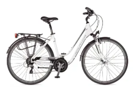 Velo de randonnee blanc pour circuit Prague-Vienne