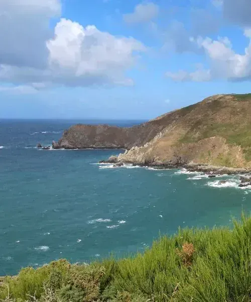 Côte sauvage de la presqu'île du Cotentin avec falaises - Normandie - France