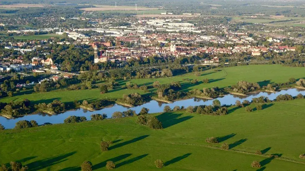 Wittenberg Vue Du Ciel C Wittenbergkultur E.v.tourist Information Lutherstadt Wittenberg - Allemagne